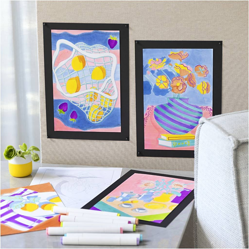 Creativ Company Malen-nach-Zahlen-Set – mit Zeichenmarker und Markerpapier – ab 3 Jahren