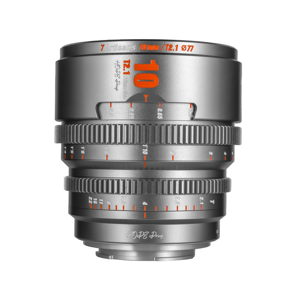 7Artisans 10T21TG-R 10 mm T2.1 Kinoobjektiv – für Canon RF – 77 mm Filter