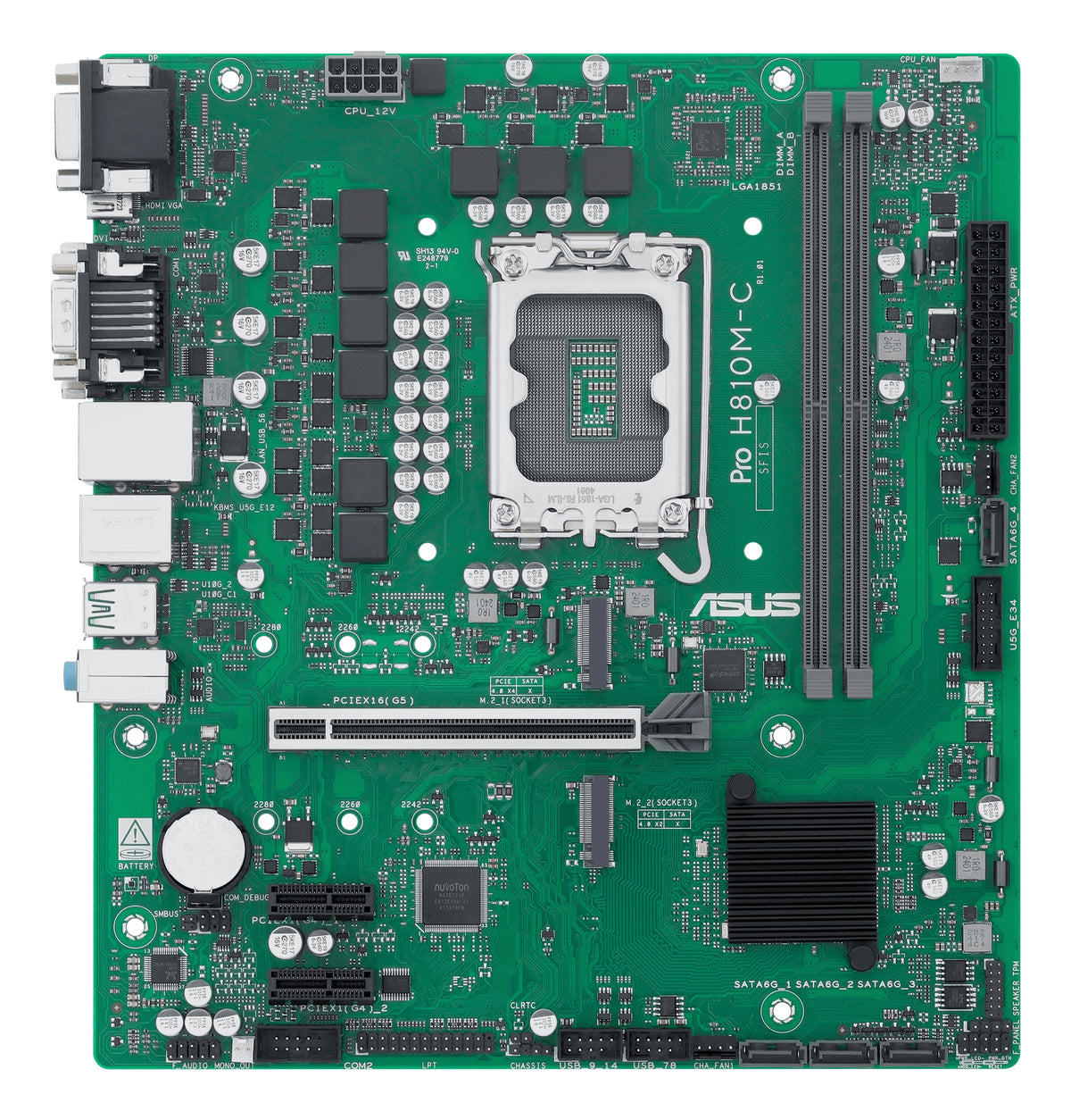 ASUS PRO H810M-C-CSM – Mainboard – LGA 1851, Intel H810, mATX, DDR5