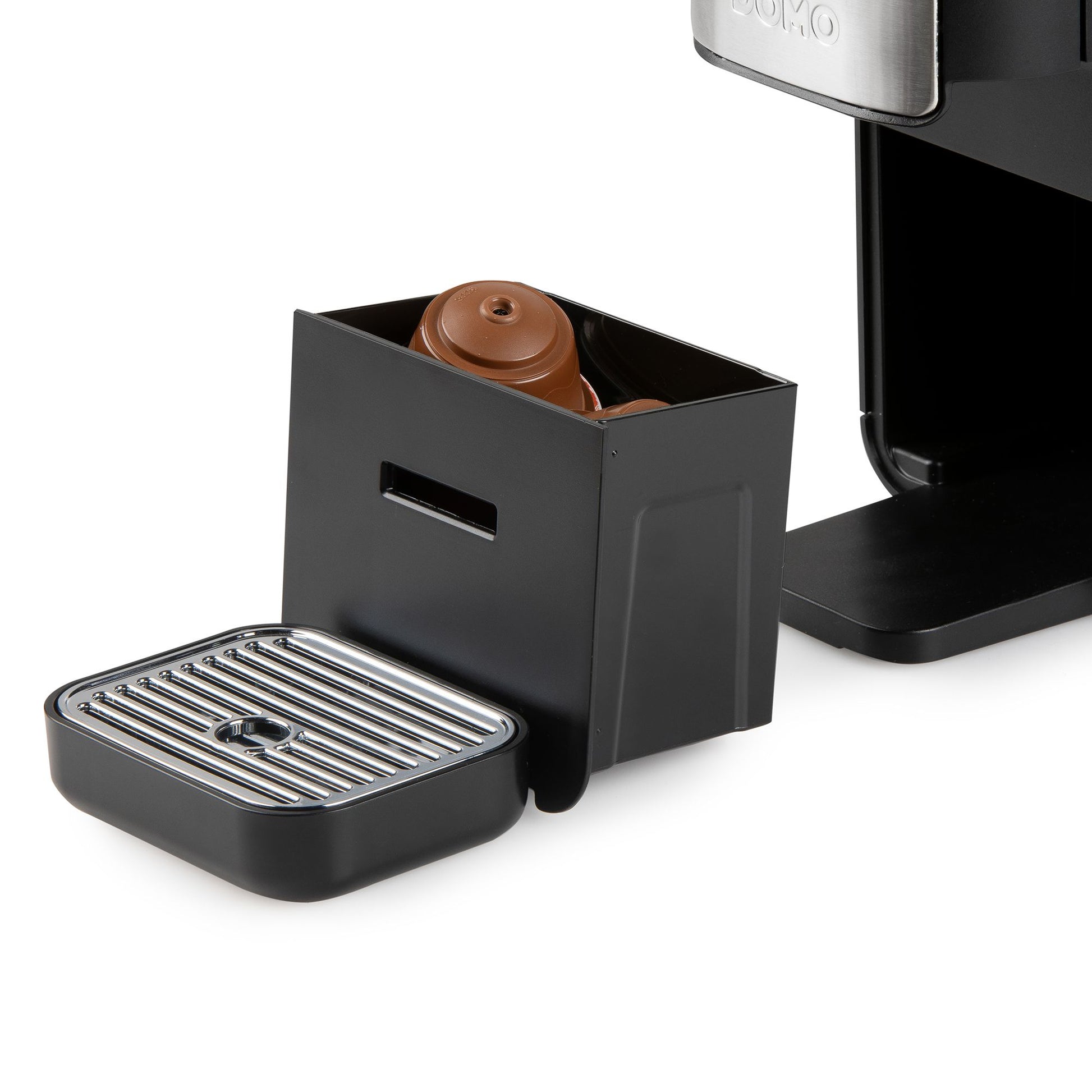 Domo DO748K Kapselmaschine – für Dolce Gusto, E.S.E. Pads, Nespresso, 1,5 l, schwarz, 12,5 × 26,4 × 33 cm