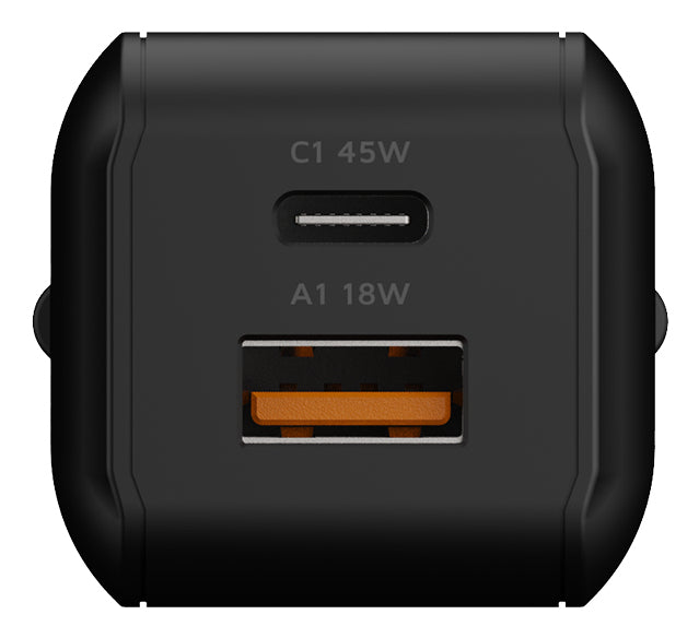 Xtorm XECNG451 USB-Ladegerät 45 W – USB-C×1, USB-A×1 – PD, QC 3.0, GaN