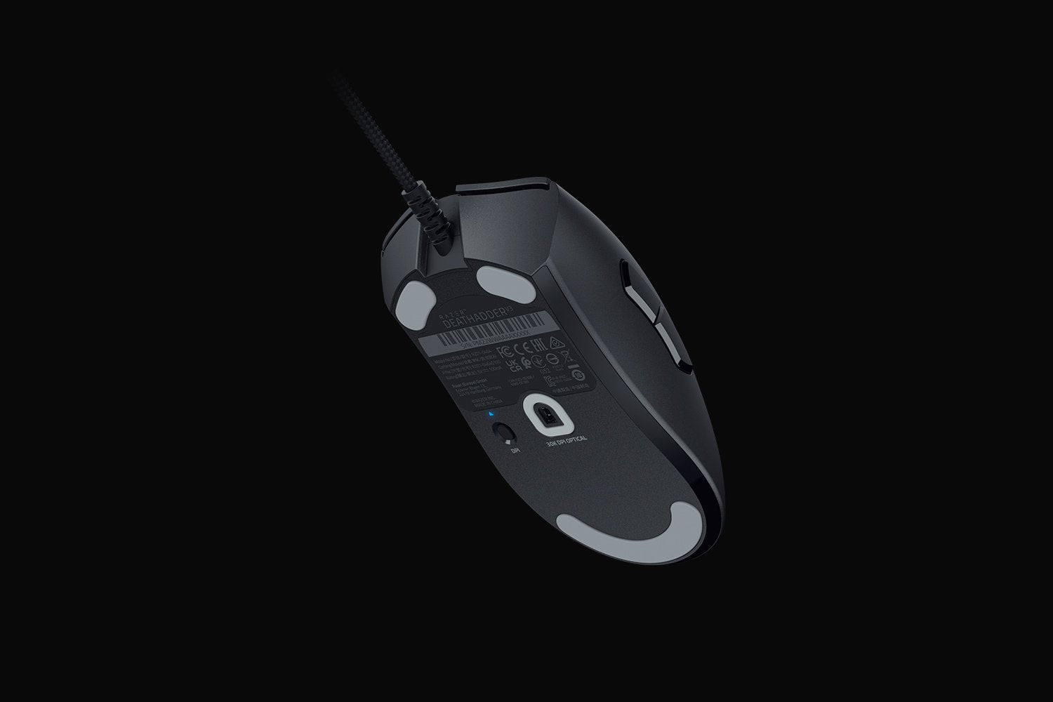 Razer DeathAdder V3 – Gaming-Maus – Kabelgebunden (USB‑A), 30000 DPI, Rechts, Schwarz