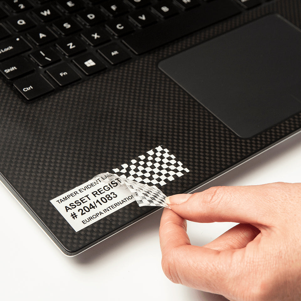 Brother TZe-SE5 Schriftband – Schwarz auf Weiss – 30 mm × 8 m, laminiert – für Brother P-touch