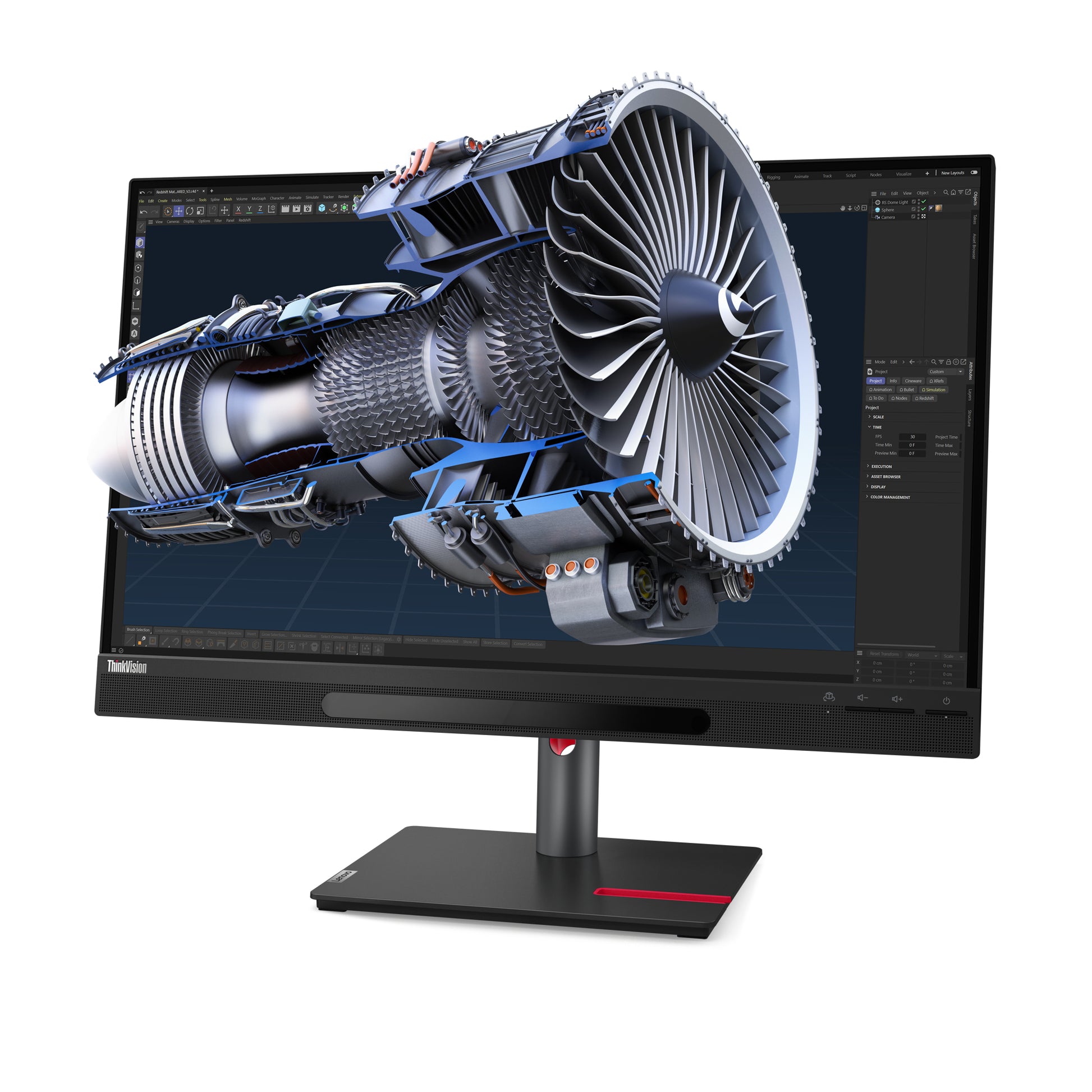 Lenovo ThinkVision 27 – Monitor, 27" 3840 × 2160 (UHD 4K), LED, Schwarz