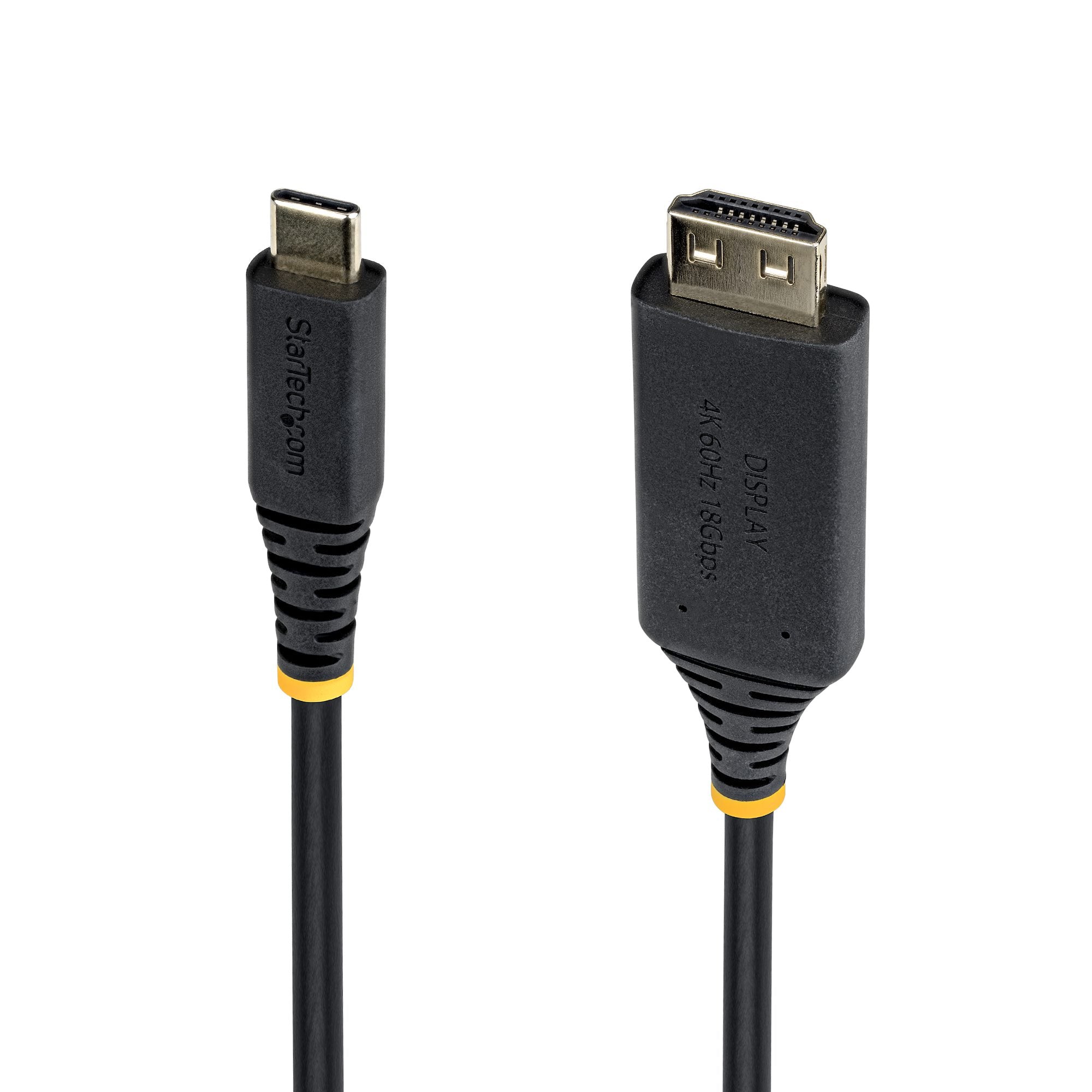 StarTech.com 2M-USBC-HDMI-4K60-G Kabel USB-C zu HDMI – 4K (3840 × 2160) @ 60 Hz, HDMI 2.0, HDR, 2 m, Schwarz