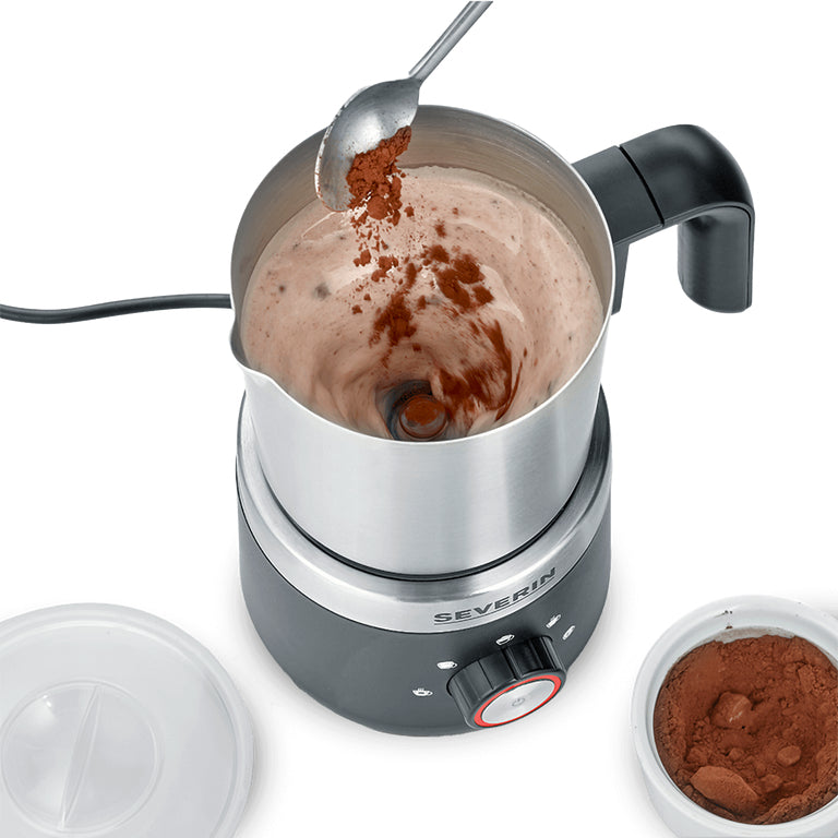 Severin Milchaufschäumer SM 3588 – 300 ml, 550 W, Heiss & Kalt – Schwarz/Edelstahl