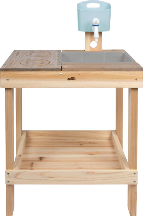 Small foot 12789 Spielküche – Matschküche und Spieltisch – 52 × 79 × 35 cm – ab 3 J. – Holz, Kunststoff
