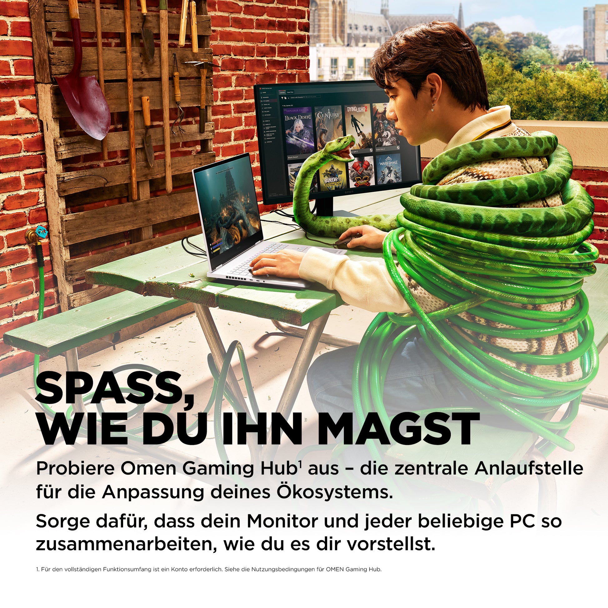 HP Monitor, 23,8", IPS, 165 Hz, 300 cd/m², AMD FreeSync Premium, VESA 100 × 100, Schwarz