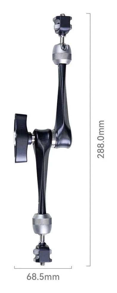 SmallRig Rosettenarm 11 Gelenkiger Rosettenarm – 3 kg Traglast – für 1/4-20" Gewinde – Schwarz