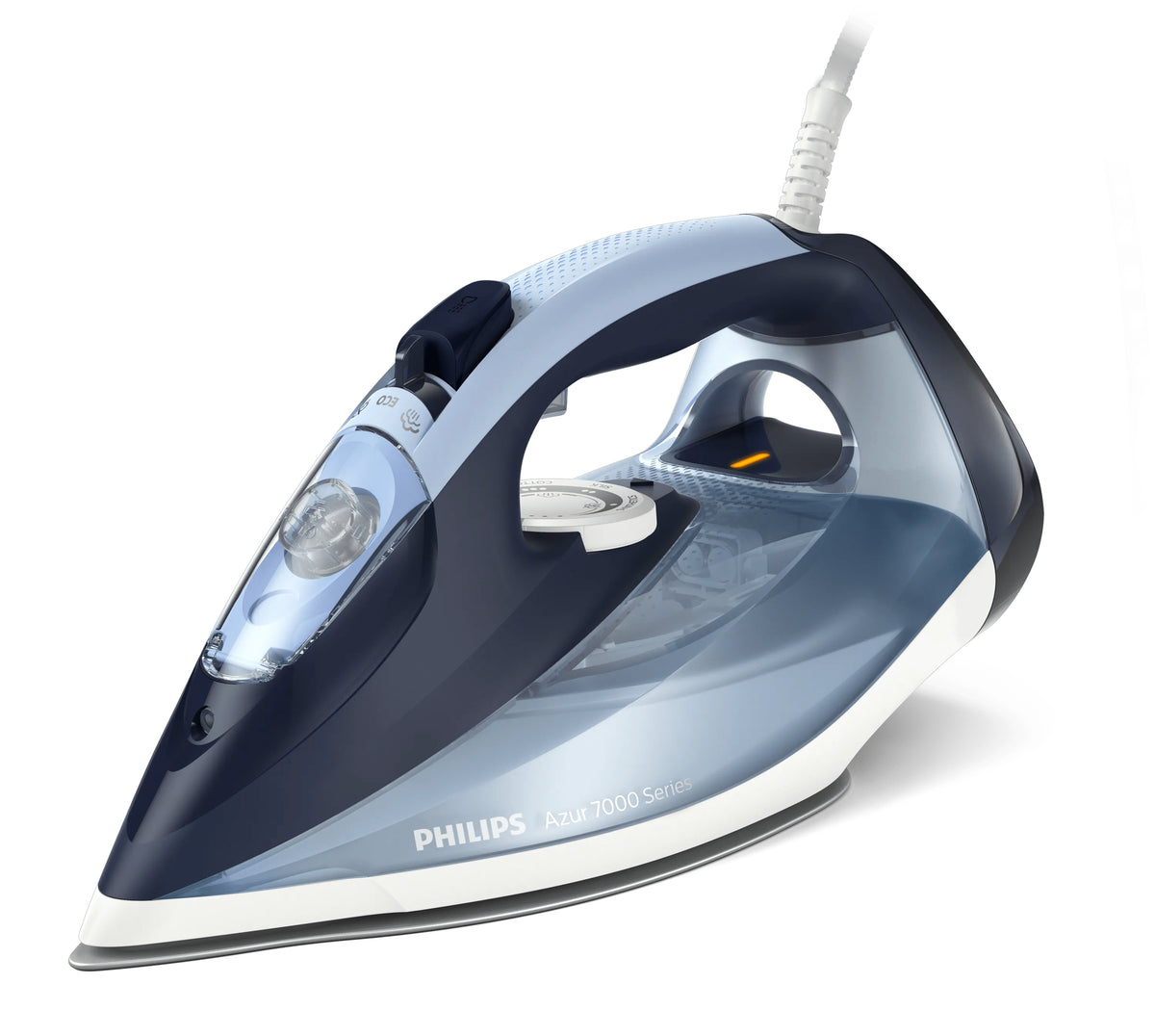 Philips Dampfbügeleisen DST7020/20 – SteamGlide Plus-Sohle, 2800 W, 0,3 l, 2 m, Blau