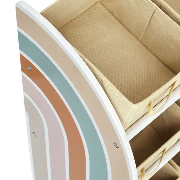 Zeller Present Kinderegal Rainbow Aufbewahrungsbox 9 Fächer – MDF – mehrfarbig – 300 × 640 × 650 mm