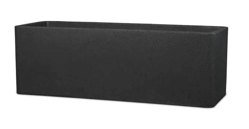 Scheurich Alea Topfpflanzer – 35,5 l – 29 × 27 × 79,5 cm – Kunststoff, schwarz, granit
