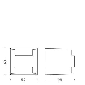 Philips by Signify Philips Aussenwandleuchte – 900 lm, 9 W, Warmweiss, 2700 K, IP44, Netzbetrieb, Anthrazit, Aluminium