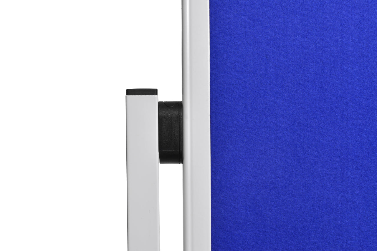 Legamaster Moderationswand – Filz, mit Rollen, doppelseitig – 120 × 150 cm – Blau, Alurahmen