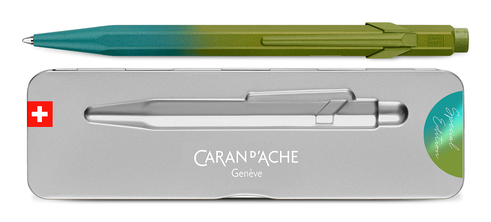Caran d-Ache Kugelschreiber – Arktisgrün, Aluminium