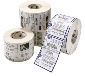 Zebra Etiketten, 57 mm × 19 mm, weiss, Polyester, permanent klebend, 12 Rollen, 3300 Etiketten/Rolle