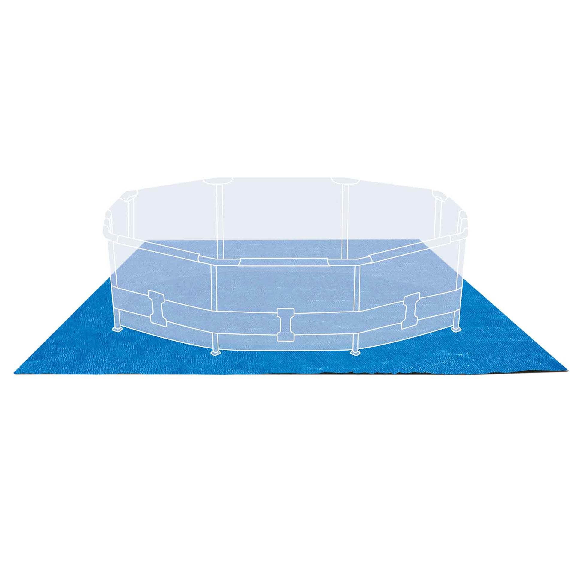 Intex Bodentuch – 457×457 cm, Polyethylen, Blau