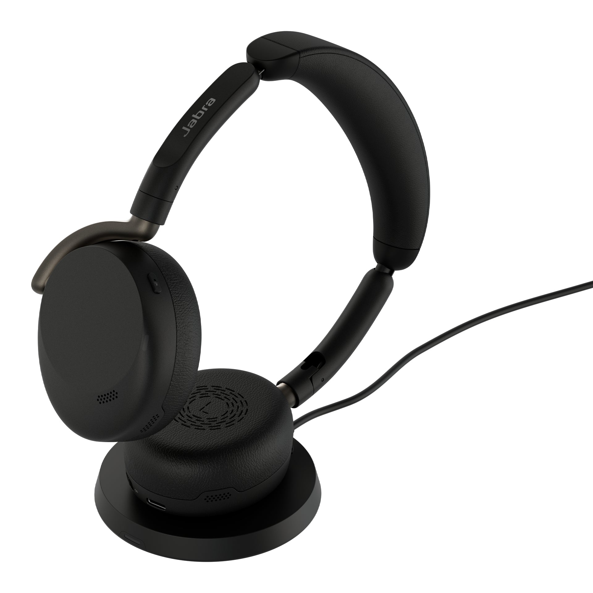Jabra Evolve3 65 Flex UC Office-Headset – On-Ear, BT, MS Teams zertifiziert, mit USB-A-Dongle, Schwarz