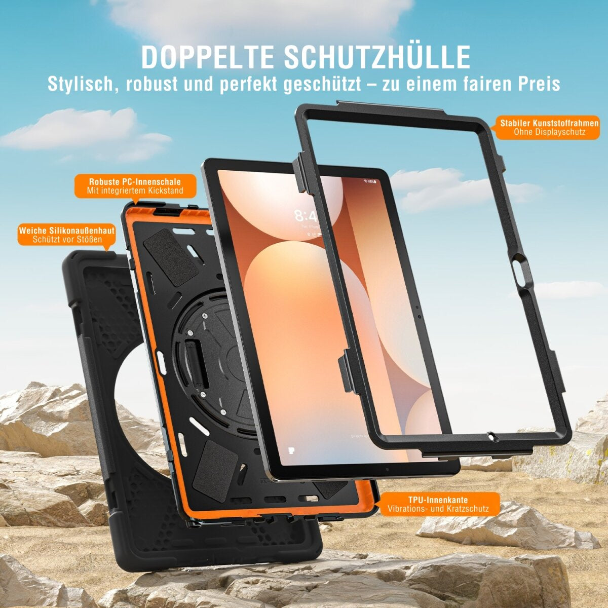 4smarts Tablet-Hülle für Samsung Galaxy Tab A11+ 11" – Schwarz