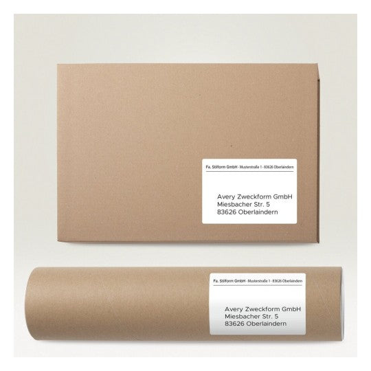 Avery Etiketten, 105 mm × 148 mm, weiss, Papier, permanent, 65 Blätter (260 Etiketten)