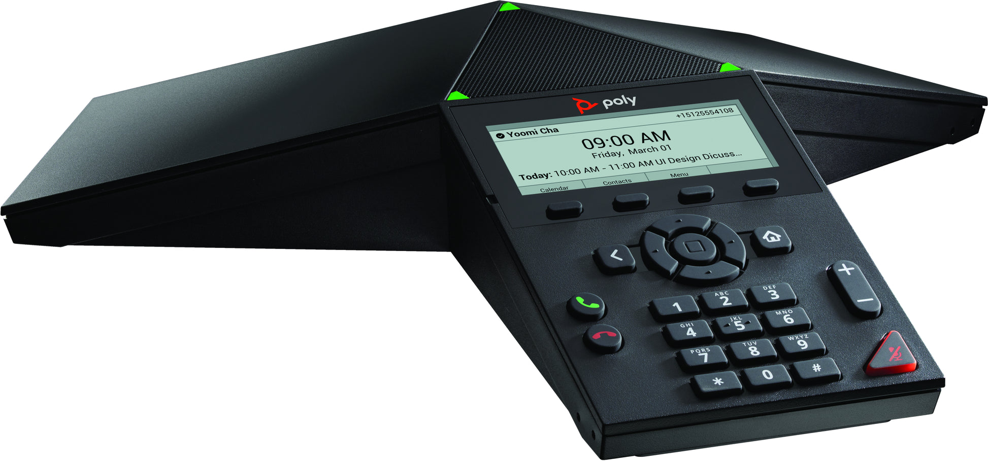 Poly Trio 8300 – IP-Konferenztelefon, 3,5", PoE, Gigabit, Schwarz
