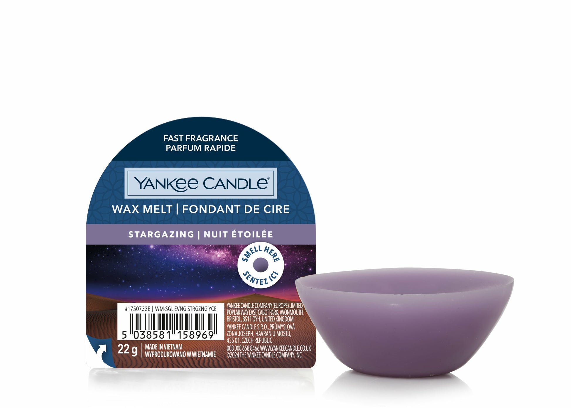 Yankee Candle Stargazing Duftwachsplättchen – Lavendel – Ø 6,7 × 7,3 cm