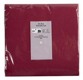 PRONAPPE Servietten – Bordeaux – 38 × 38 cm, 2-lagig – 40 Stück