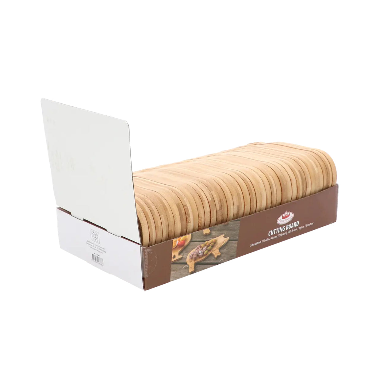 Esschert Design Schneidebrett 19 × 10,7 × 1,1 cm, Bambus, Braun