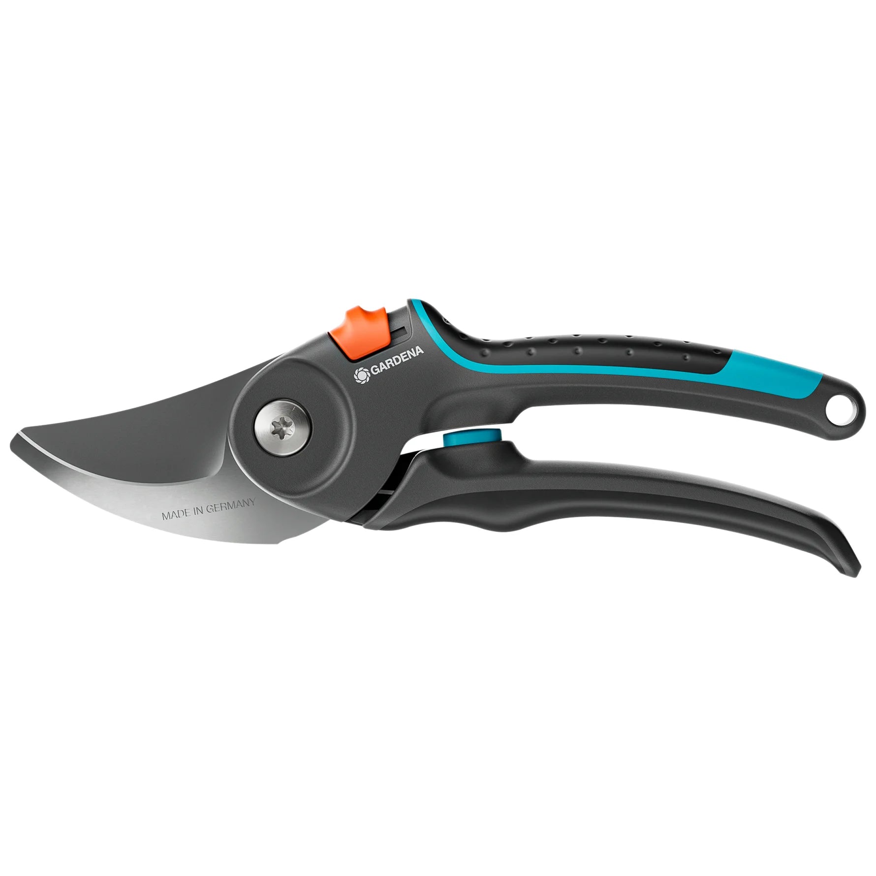 Gardena PremiumCut pro 12251-20 – Gartenschere 24 mm, Kunststoffgriff, Sicherheitssperre, schwarz/blau, 1 Stk.