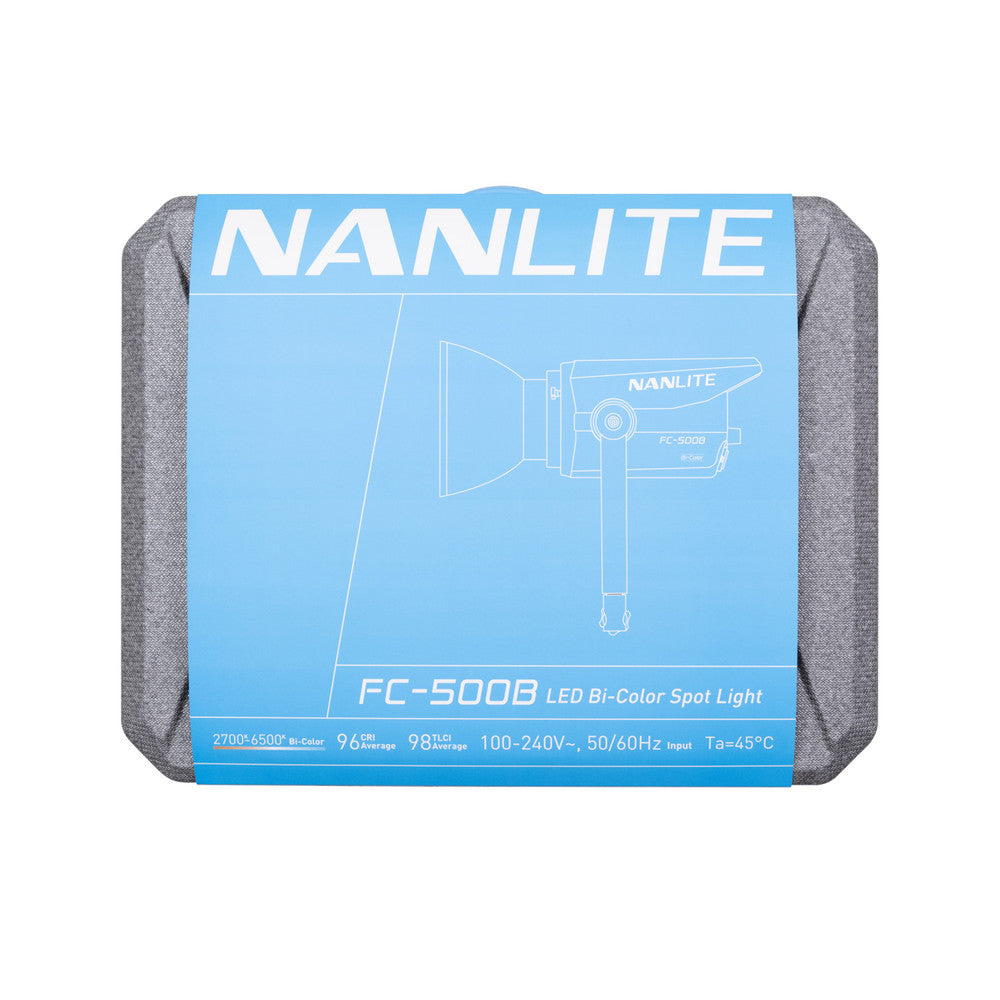 Nanlite Arbeitsleuchte FC-500B – 500 W, 2700–6500 K, dimmbar, Bluetooth, RF, DMX/RDM – Schwarz