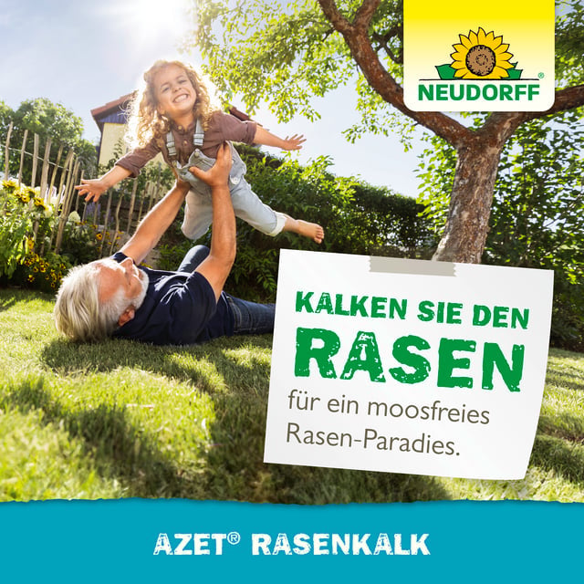 Neudorff Azet RasenKalk – Mehrnährstoffdünger, 5 kg, Granulat, Bio, ausreichend für 100 m², für Rasengras