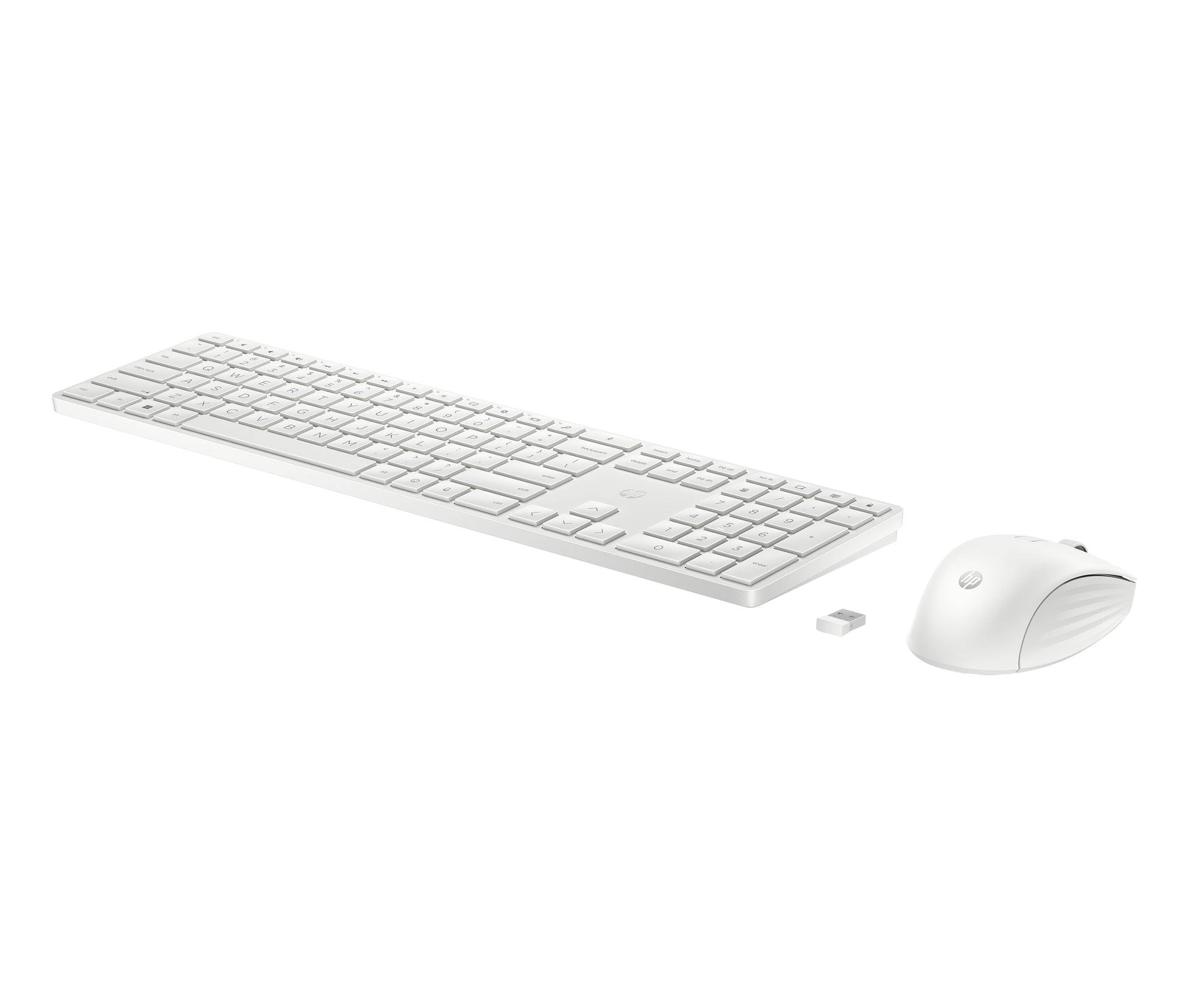 HP 655 – Tastatur- und Maus-Set – 100% – 2,4 GHz USB-A (Empfänger) – Weiss – für PCs mit USB-A-Anschluss