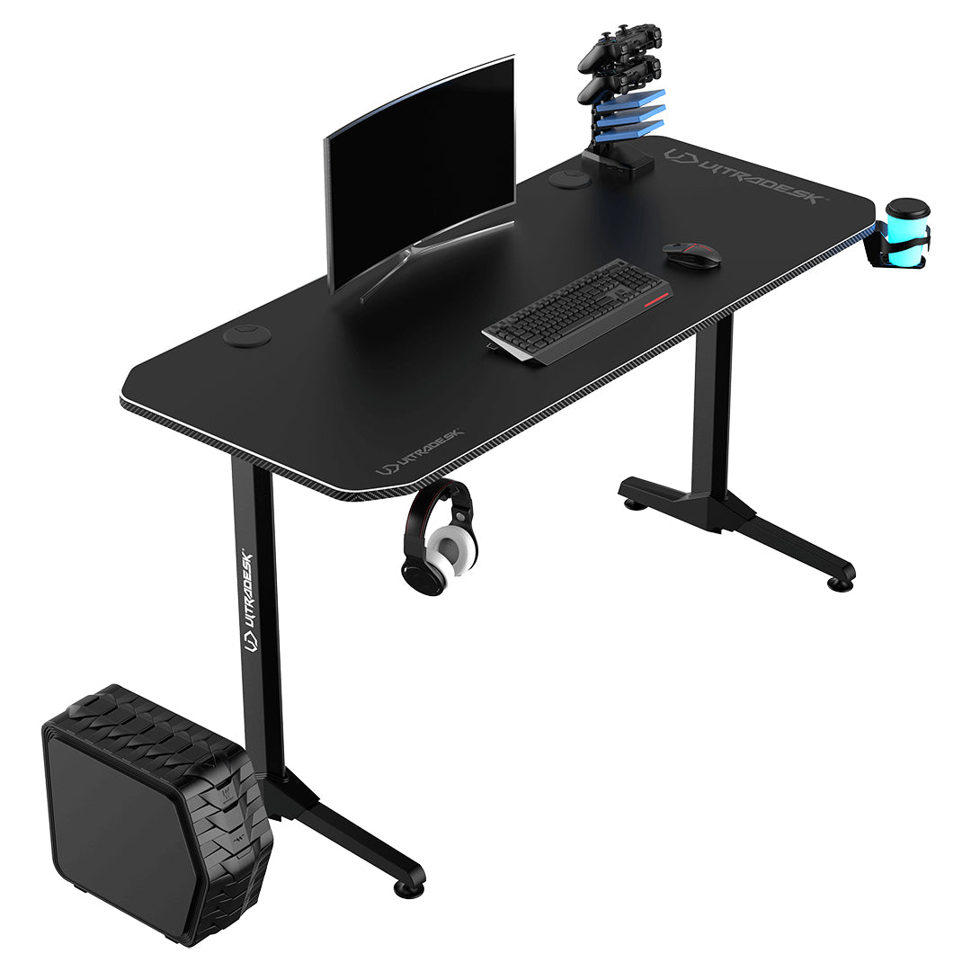 Ultradesk Frag V3 – Computertisch 1'400×600×760 mm, bis 90 kg, schwarz