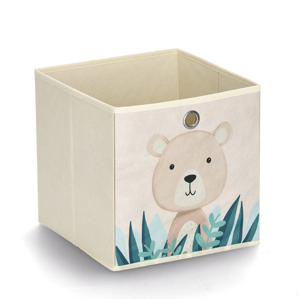 Zeller Present Aufbewahrungsbox – Vlies – Beige – 280 × 280 × 280 mm