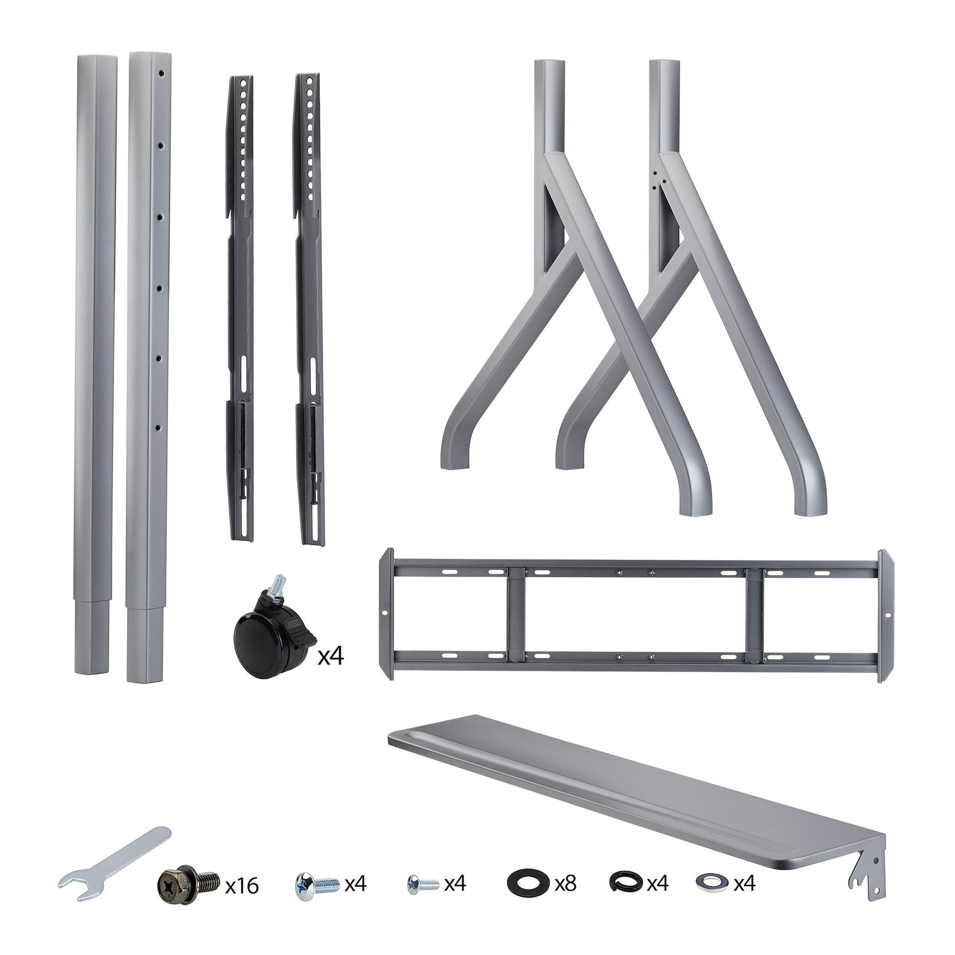 StarTech.com TV-Wagen – 65–100" – VESA 300×300–1000×600 – bis 100 kg, Höhenverstellbar – ELB1-TV-CART