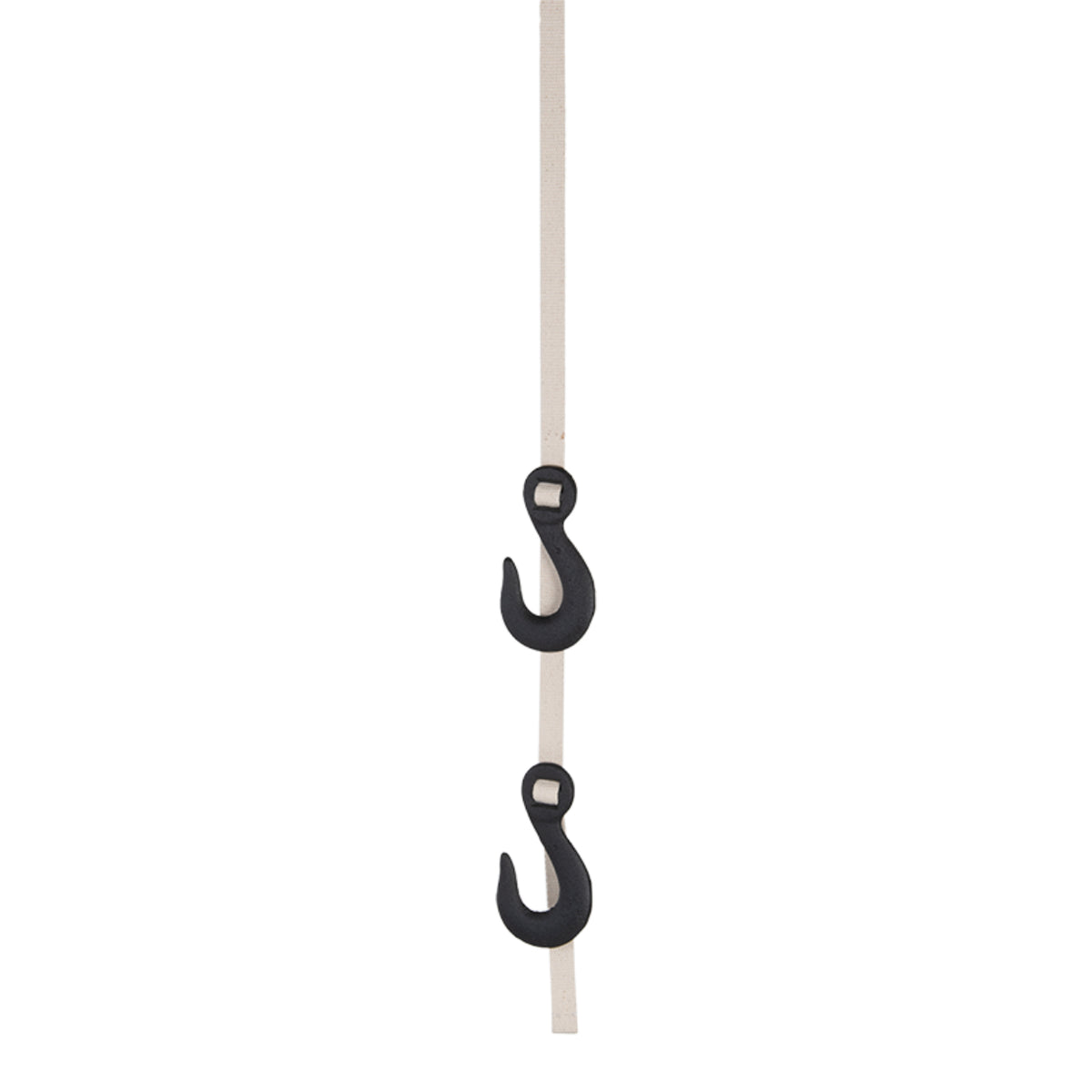 Esschert Design Haken – Baumwolle/Gusseisen – Braun/Grau – 50 kg – 62 × 1970 mm