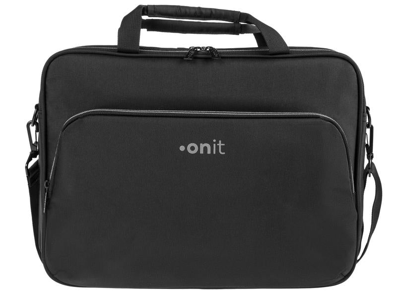 ONIT Notebook-Tasche für bis zu 14,1" – Trolley-Band, 600D rPET – Schwarz