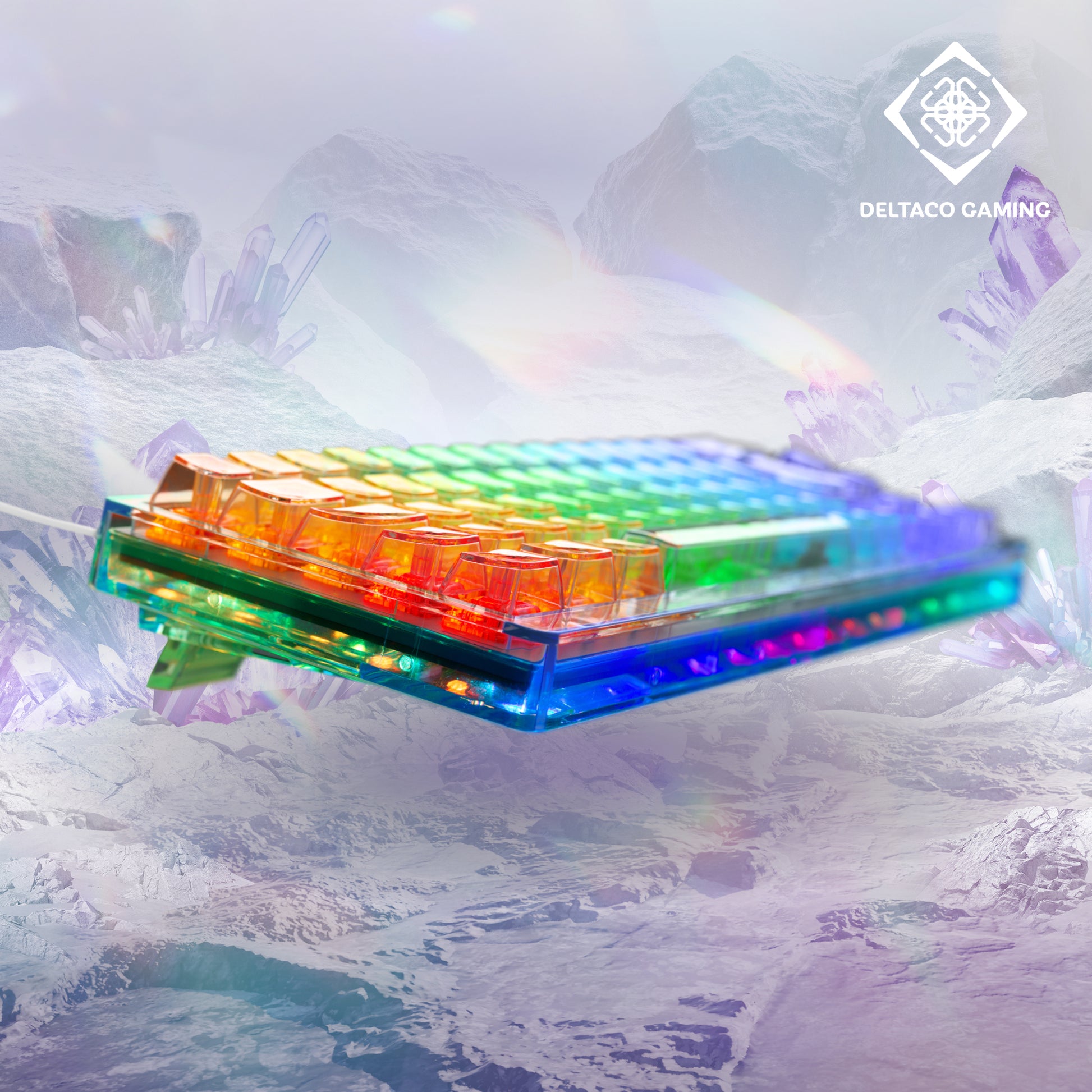 Deltaco Gaming GAM-160-T-CH – Gaming-Tastatur 65% – Mechanisch – Verkabelt, USB-C – QWERTZ (CH) – RGB