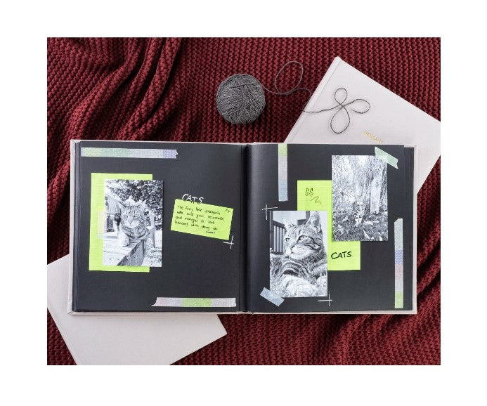 Hama Memories – Fotobuch, gebunden, schwarz, 25 × 25 cm, Papier, grau