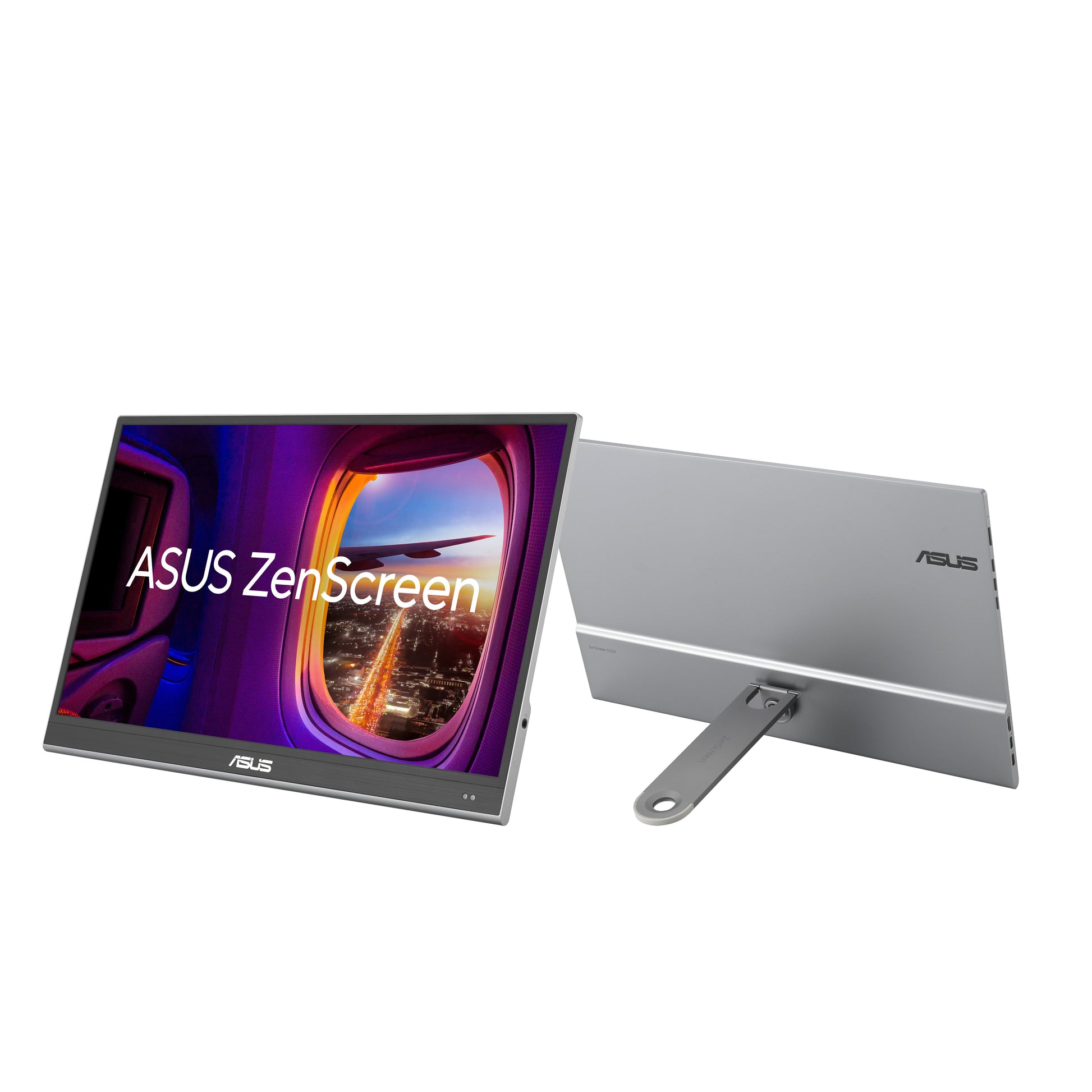 ASUS Zenscreen MQ16AHE – Portabler Monitor, 15,6", 1920 × 1080 (Full HD), OLED, Silber