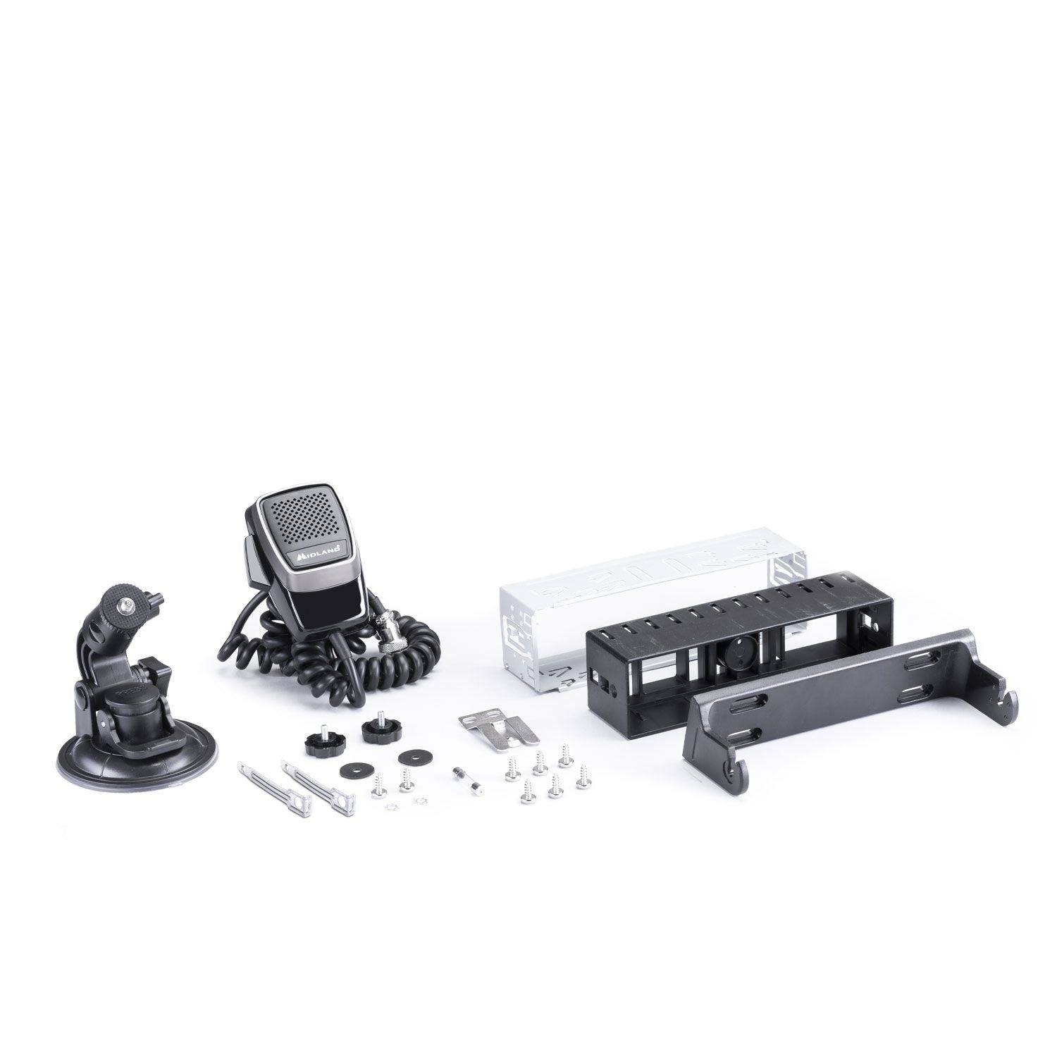 Midland M88 – CB-Funkgerät, 400 Kanäle, 26,965–27,405 MHz, 4 W, 12/24 V, Aluminium, Schwarz