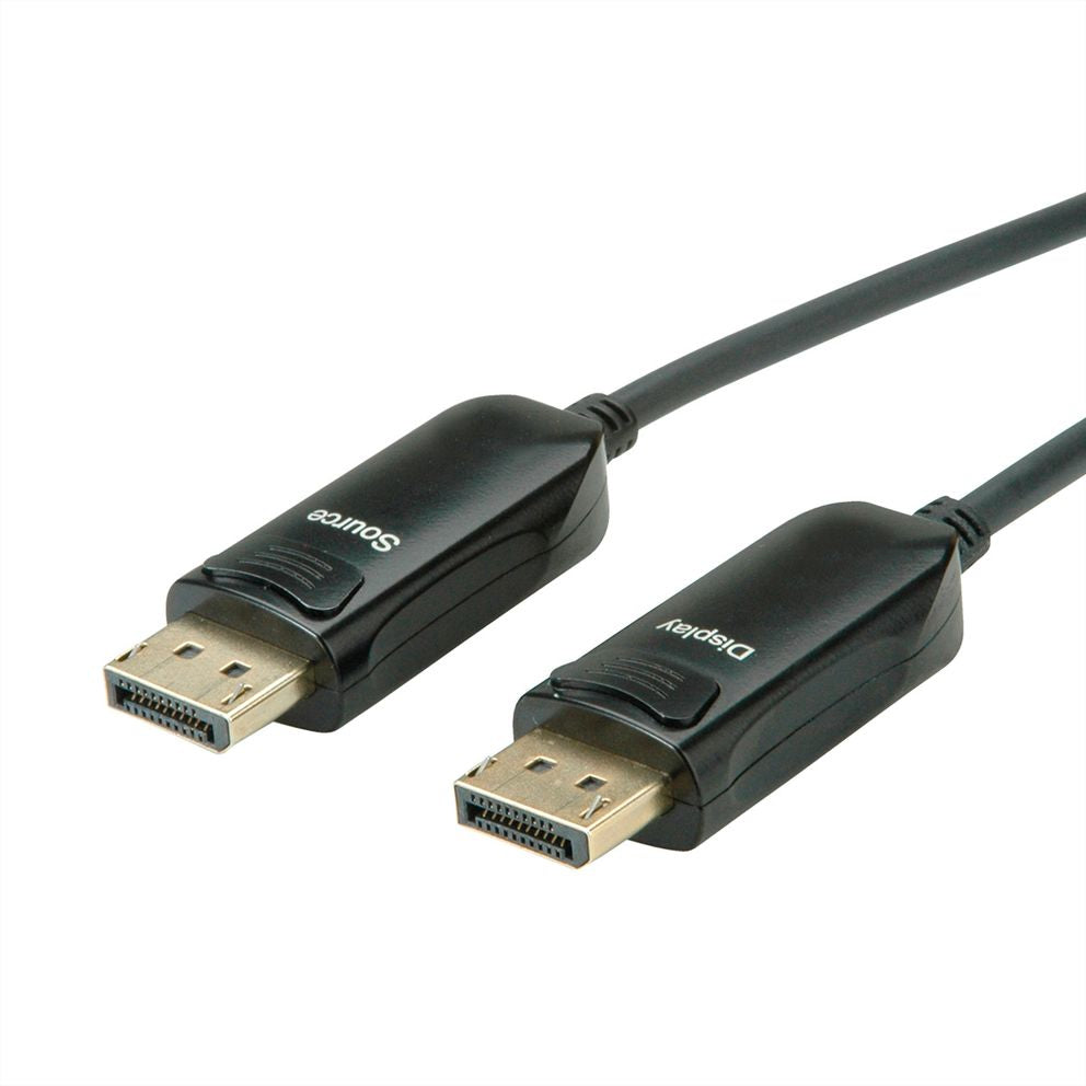 ROLINE DisplayPort Kabel DP 1.4 8K 60 Hz – 15 m – AOC, aktiv