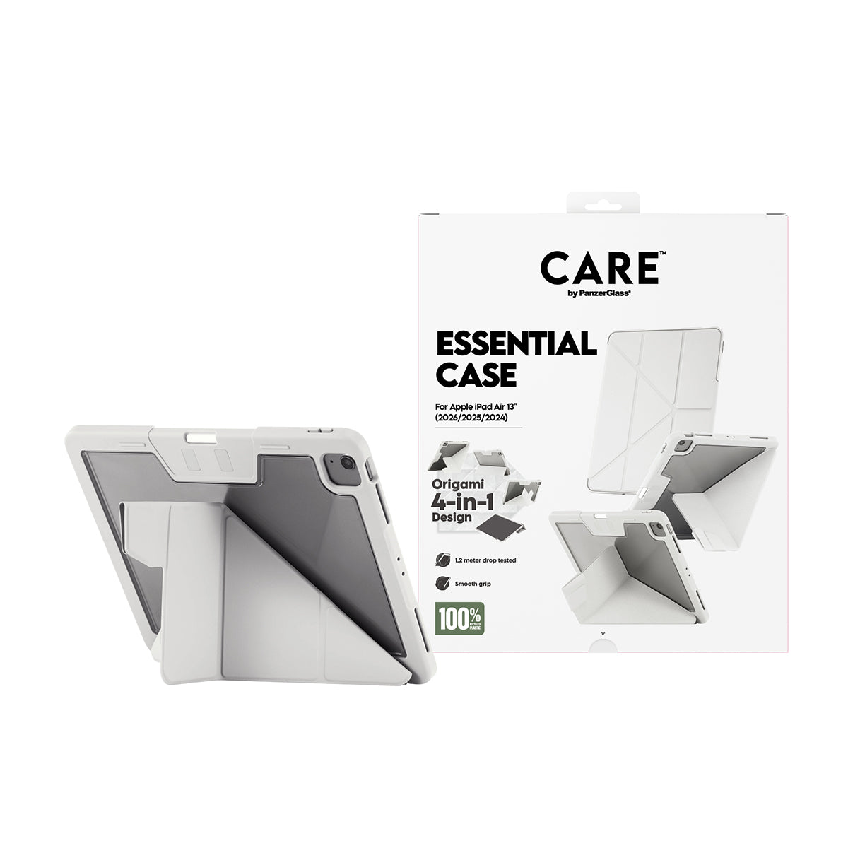 PanzerGlass CARE Essential Tablet-Hülle für iPad Air 13" (2024–2026) – Hellgrau
