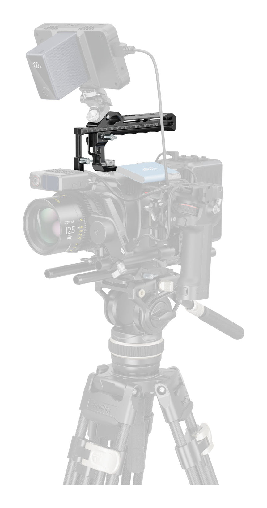 SmallRig 5236 Handgriff für Digitalkamera – Aluminium, 204,4 × 37,7 × 91,6 mm – für DJI – Schwarz