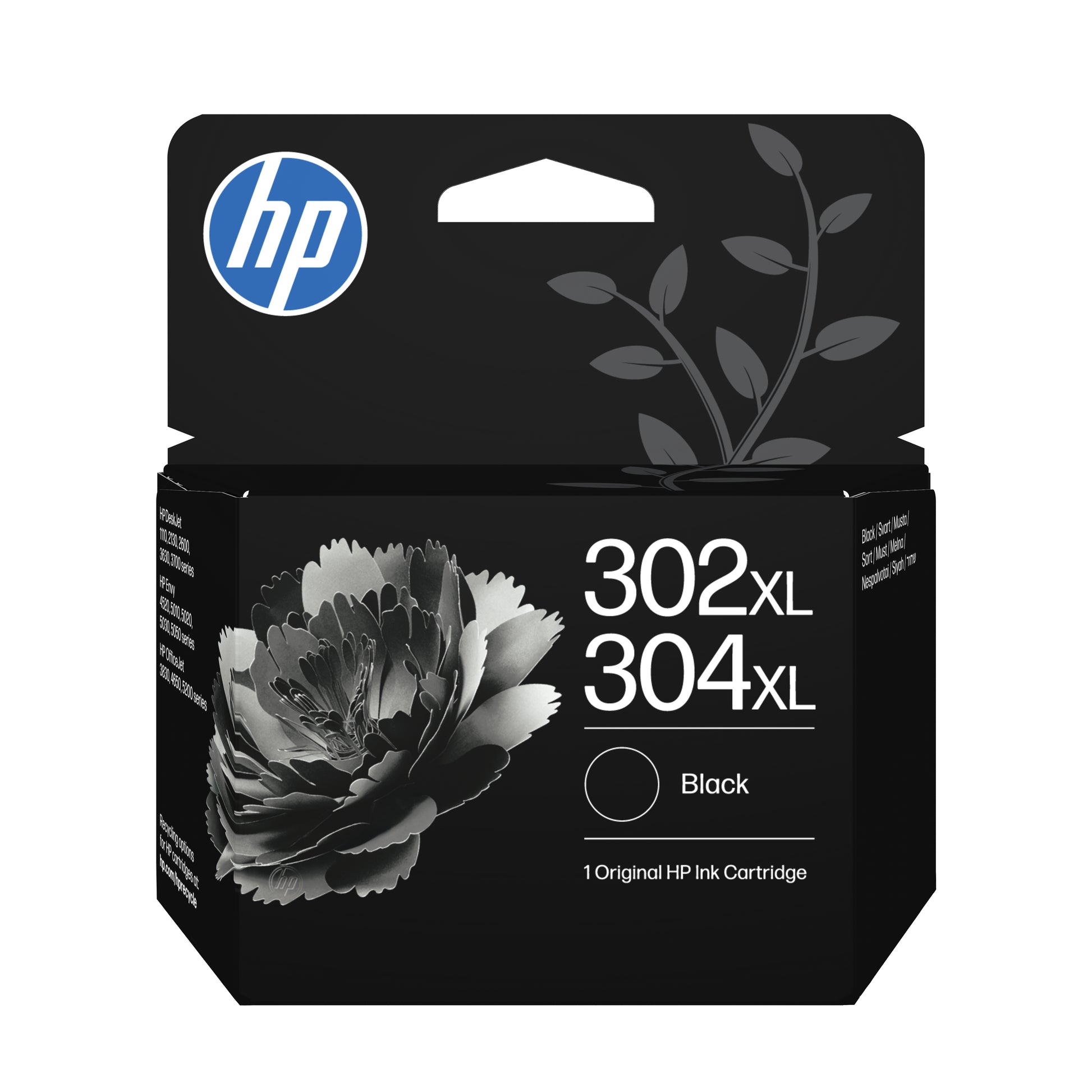 HP 302XL/304XL Schwarz Tintenpatrone (Original) – 300 Seiten – für HP DeskJet, Envy, OfficeJet