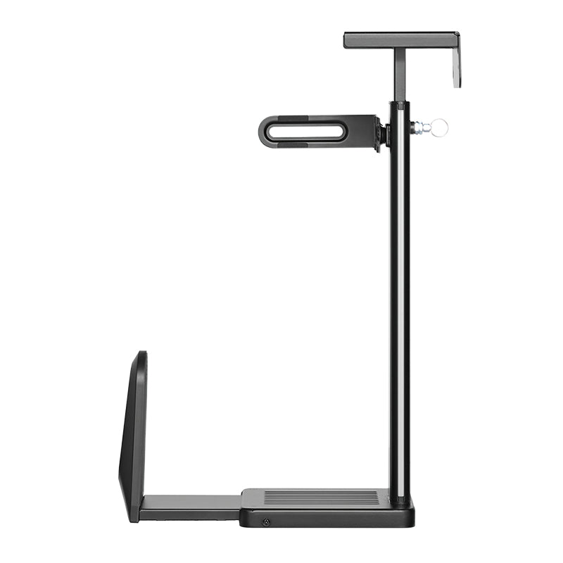 LogiLink EO0073 – PC-Halterung unter Tisch – verstellbar (B 400–520 mm, H 480–656 mm), Tragkraft 20 kg, Schwarz