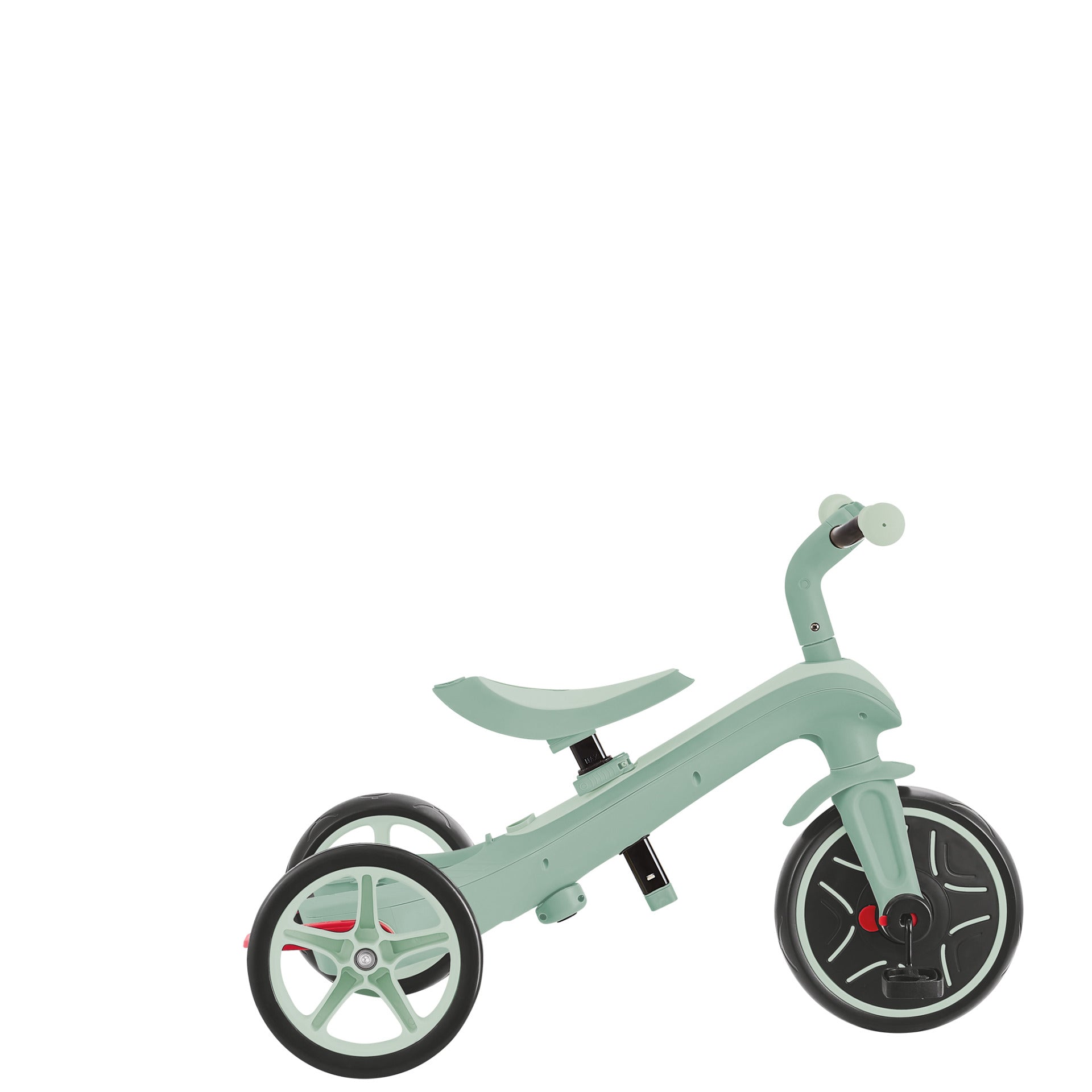 Globber Explorer 4-in-1 Dreirad – Schiebestange, verstellbarer Sitz – Ø 25,4 cm – ab 10 M. – Pistazie
