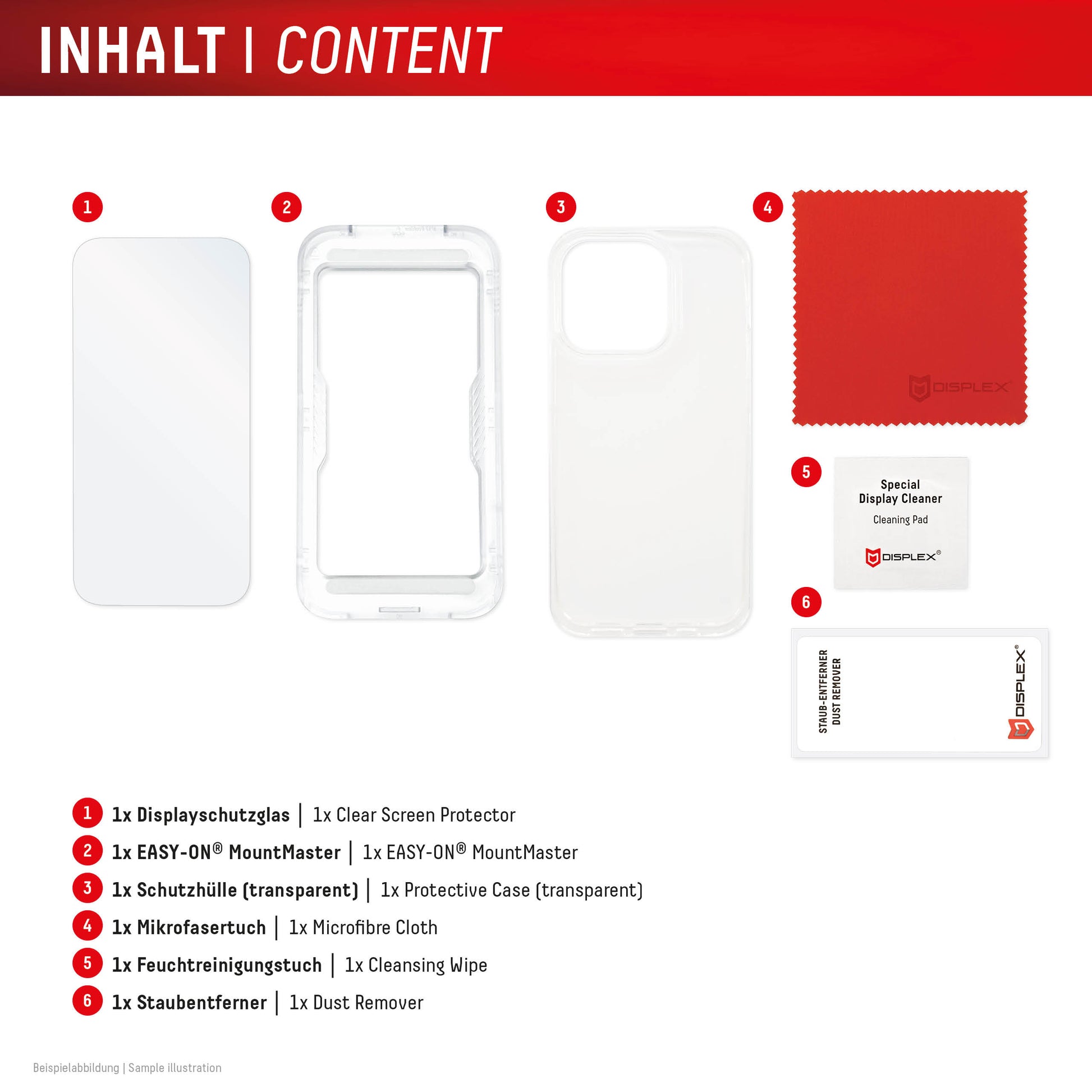 Displex Displayschutz (Panzerglas), 10H – für iPhone 17 – mit Applikator