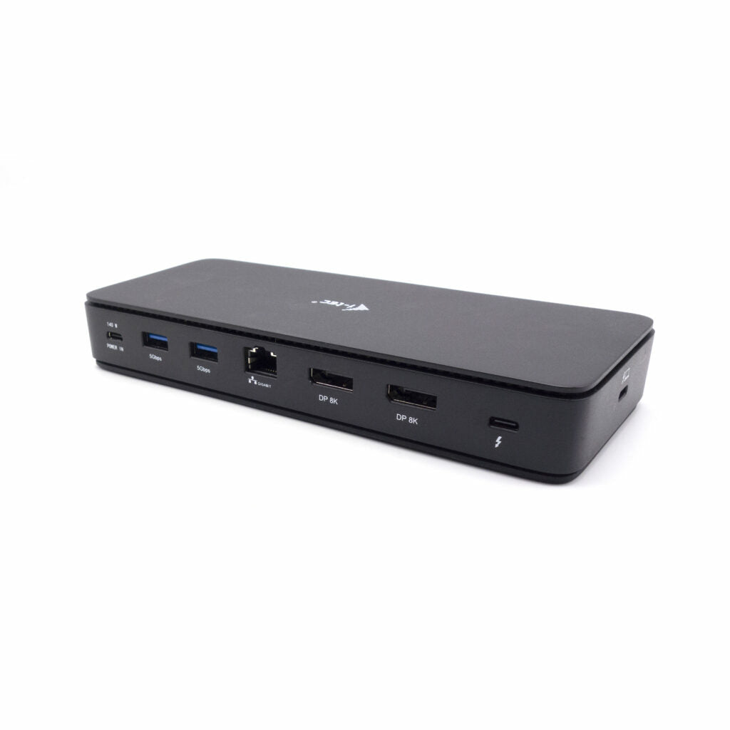 i-tec TB4 Gen3 Dock – Thunderbolt 4, 2× DP, 5× USB-A, 2× USB-C, 92 W PD, 2.5GbE, für Windows/Mac/Linux