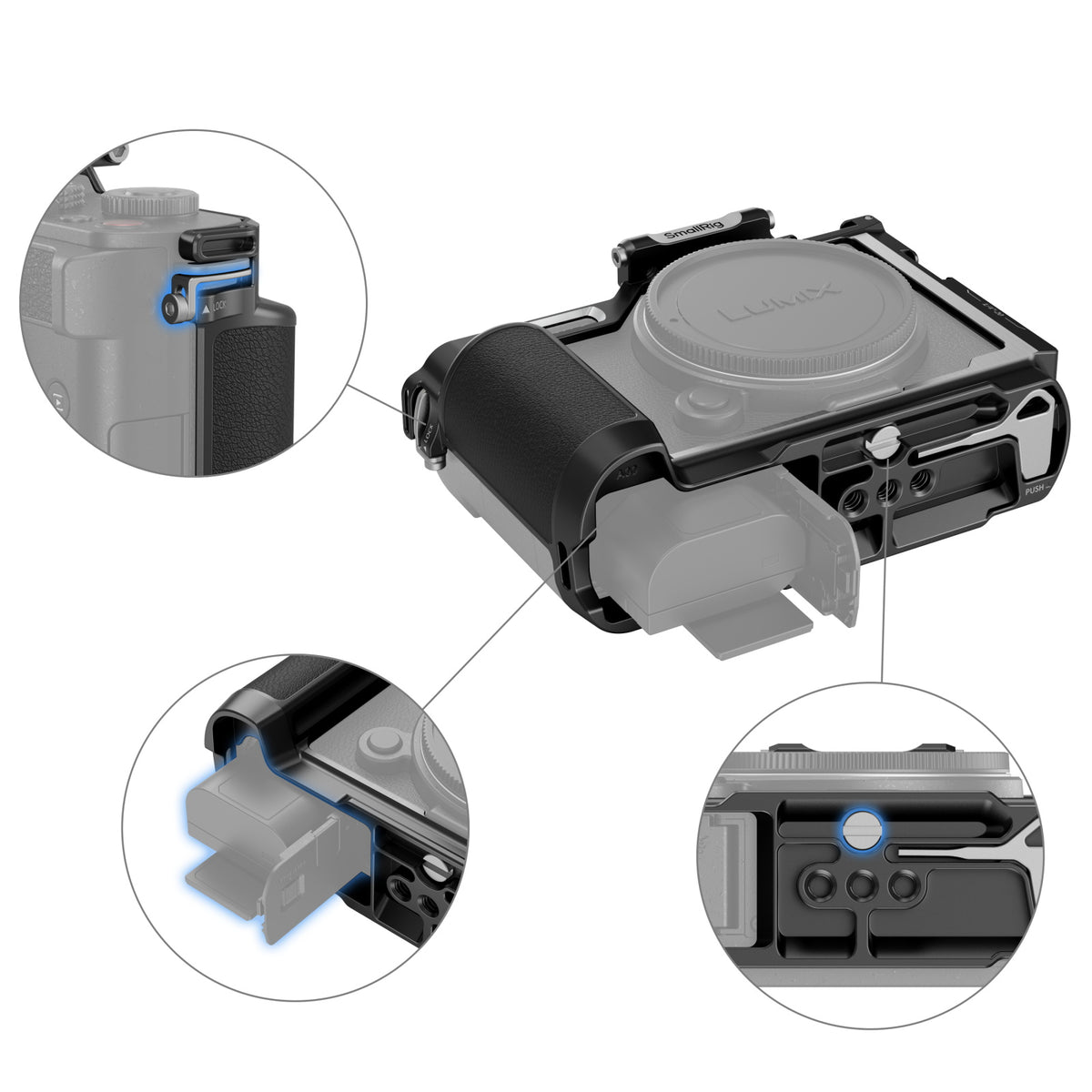 SmallRig 4515 Cage – für Panasonic LUMIX S9 – Schwarz